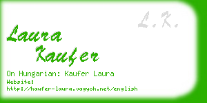 laura kaufer business card